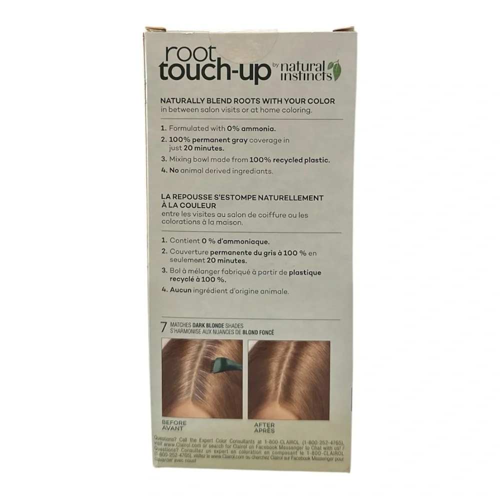 Clairol Natural Instincts Root Touch-Up 7 Dark Blonde | 0% Ammonia